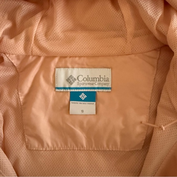 Columbia Light Pink Hooded Windbreaker Jacket - Picture 4 of 5